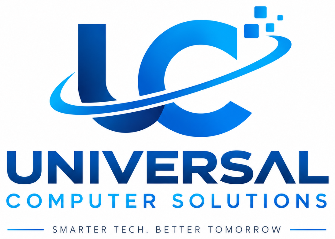 Universal Computer Solutions logo: Smarter tech. Better tomorrow.